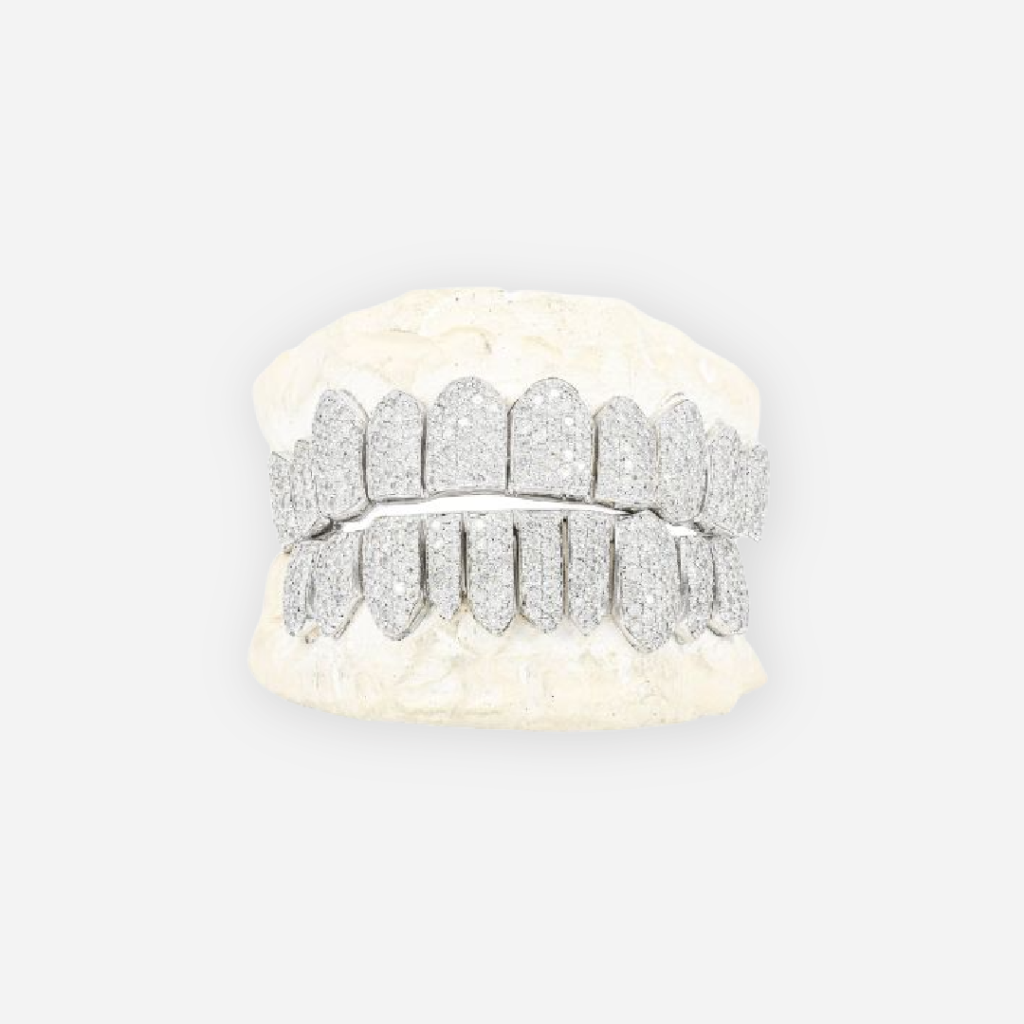 Buy Custom Natural Diamond Hand Set Gold teeth Grillz