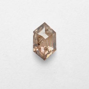 0.85ct Hexagon Cut Salt and Pepper Diamond